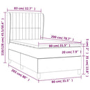 vidaXL sötétzöld bársony rugós ágy matraccal 80 x 200 cm