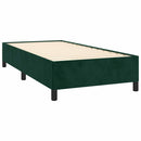 vidaXL sötétzöld bársony rugós ágy matraccal 90 x 200 cm