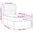vidaXL sötétzöld bársony rugós ágy matraccal 90 x 200 cm