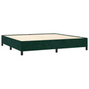 vidaXL sötétzöld bársony rugós ágy matraccal 200x200 cm