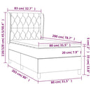 vidaXL sötétzöld bársony rugós ágy matraccal 80 x 200 cm