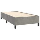 vidaXL világosszürke bársony rugós ágy matraccal 90 x 200 cm