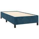 vidaXL sötétkék bársony rugós ágy matraccal 90 x 200 cm