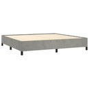 vidaXL világosszürke bársony rugós ágy matraccal 200x200 cm