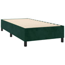 vidaXL sötétzöld bársony rugós ágy matraccal 80 x 200 cm