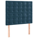 vidaXL sötétkék bársony rugós ágy matraccal 100 x 200 cm