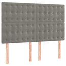 vidaXL világosszürke bársony rugós ágy matraccal 140x190 cm