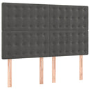 vidaXL sötétszürke bársony rugós ágy matraccal 140x200 cm
