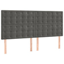vidaXL sötétszürke bársony rugós ágy matraccal 180x200 cm