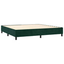vidaXL sötétzöld bársony rugós ágy matraccal 200x200 cm