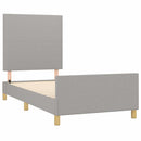 vidaXL világosszürke szövet ágykeret matrac nélkül 90x200 cm