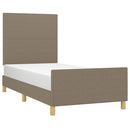 vidaXL tópszínű szövet ágykeret matrac nélkül 90x200 cm