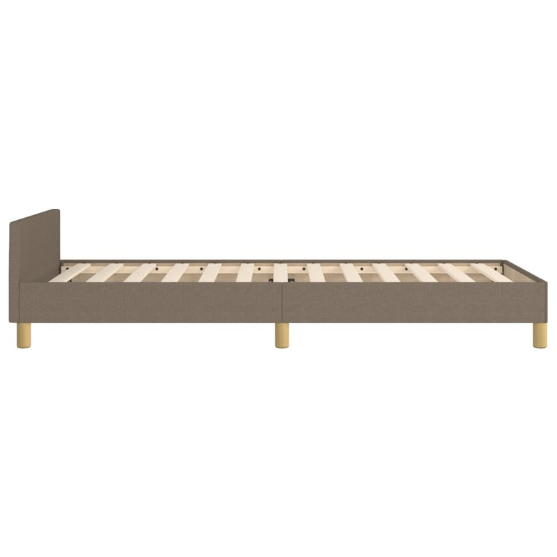 vidaXL tópszínű szövet ágykeret matrac nélkül 90x200 cm