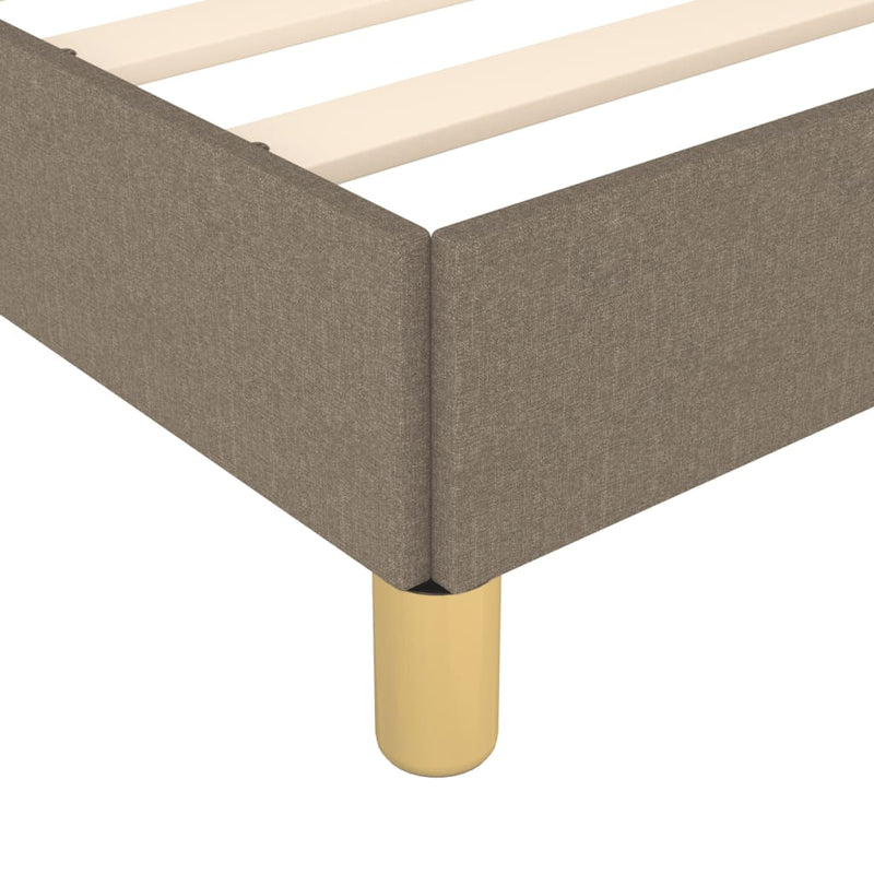 vidaXL tópszínű szövet ágykeret matrac nélkül 90x200 cm