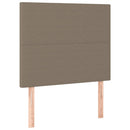 vidaXL tópszínű szövet ágykeret matrac nélkül 90x200 cm