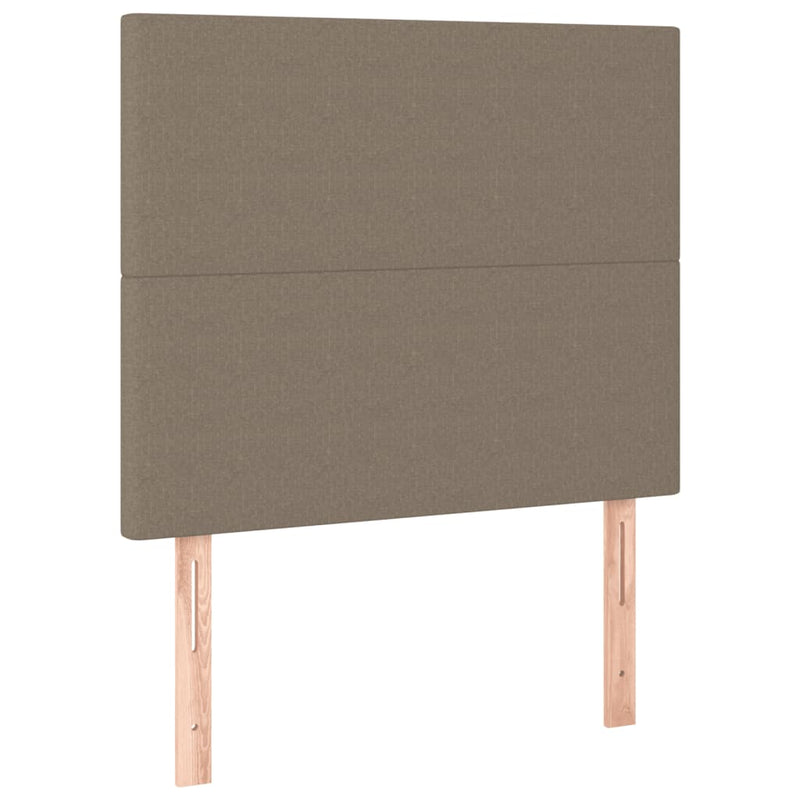 vidaXL tópszínű szövet ágykeret matrac nélkül 90x200 cm