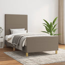 vidaXL tópszínű szövet ágykeret matrac nélkül 90x200 cm