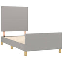 vidaXL világosszürke szövet ágykeret matrac nélkül 100x200 cm