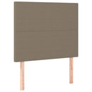 vidaXL tópszínű szövet ágykeret matrac nélkül 100x200 cm