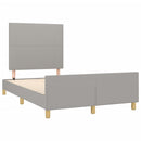 vidaXL világosszürke szövet ágykeret matrac nélkül 120x200 cm
