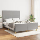 vidaXL világosszürke szövet ágykeret matrac nélkül 140 x 190 cm