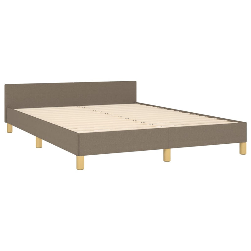 vidaXL tópszínű szövet ágykeret matrac nélkül 140 x 190 cm