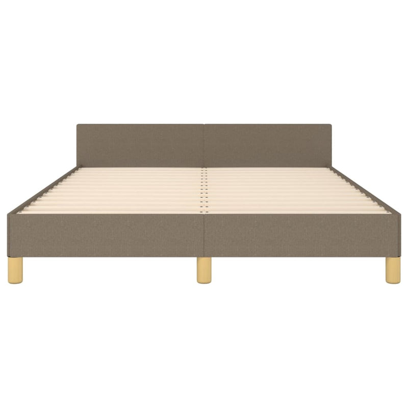 vidaXL tópszínű szövet ágykeret matrac nélkül 140 x 190 cm