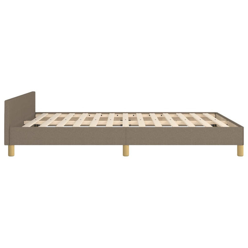 vidaXL tópszínű szövet ágykeret matrac nélkül 140 x 190 cm