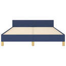 vidaXL kék szövet ágykeret matrac nélkül 140 x 200 cm