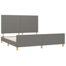 vidaXL sötétszürke szövet ágykeret matrac nélkül 160 x 200 cm