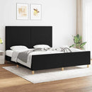vidaXL fekete szövet ágykeret matrac nélkül 180 x 200 cm