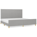 vidaXL világosszürke szövet ágykeret matrac nélkül 200 x 200 cm