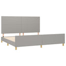 vidaXL világosszürke szövet ágykeret matrac nélkül 200 x 200 cm
