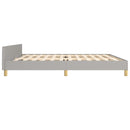 vidaXL világosszürke szövet ágykeret matrac nélkül 200 x 200 cm