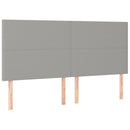 vidaXL világosszürke szövet ágykeret matrac nélkül 200 x 200 cm