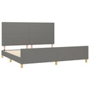 vidaXL sötétszürke szövet ágykeret matrac nélkül 200 x 200 cm
