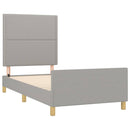 vidaXL világosszürke szövet ágykeret matrac nélkül 90x200 cm