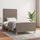 vidaXL tópszínű szövet ágykeret matrac nélkül 90x200 cm
