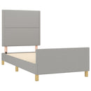vidaXL világosszürke szövet ágykeret matrac nélkül 100x200 cm