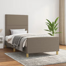 vidaXL tópszínű szövet ágykeret matrac nélkül 100x200 cm