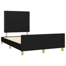 vidaXL fekete szövet ágykeret matrac nélkül 120x200 cm