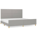 vidaXL világosszürke szövet ágykeret matrac nélkül 200 x 200 cm