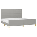 vidaXL világosszürke szövet ágykeret matrac nélkül 200 x 200 cm