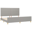 vidaXL világosszürke szövet ágykeret matrac nélkül 200 x 200 cm