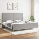 vidaXL világosszürke szövet ágykeret matrac nélkül 200 x 200 cm