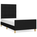 vidaXL ágykeret matrac nélkül fekete 90x200 cm szövet