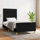 vidaXL ágykeret matrac nélkül fekete 90x200 cm szövet