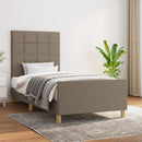 vidaXL tópszínű szövet ágykeret matrac nélkül 90x200 cm