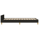 vidaXL fekete szövet ágykeret matrac nélkül 100x200 cm