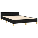 vidaXL fekete szövet ágykeret matrac nélkül 120x200 cm